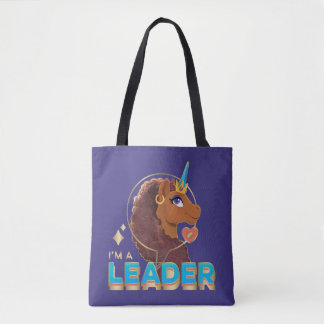 Tote Bag Unique à la licorne "I’m a Leader" Design