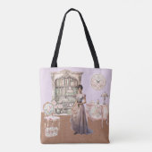 Tote Bag Unique Antique Floral Victorian Femme Lavender (Dos)