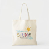 Tote Bag Unique "Bonjour dimanche" (Devant)