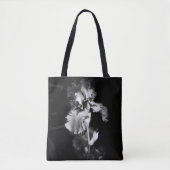 Tote Bag Unique Iris fourre-tout noir et blanc (Devant)
