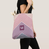 Tote Bag Unique simple Diagonal Stripes Art Motif (De près)