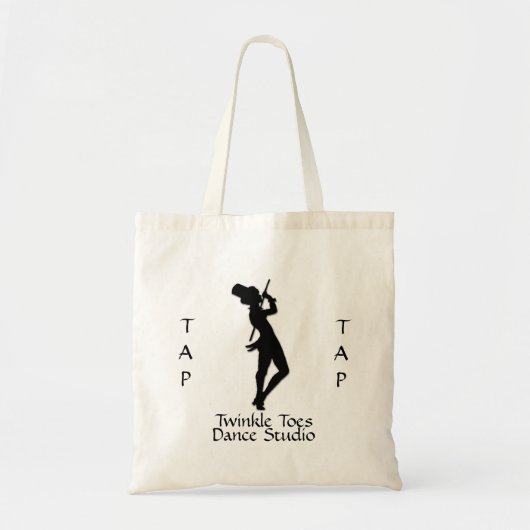 Tote Bag Unique Tap Dance Silhouette Nom Studio (Devant)
