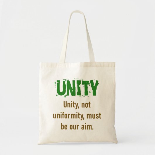 Tote Bag Unité non Uniformité - Citation d'unité (Devant)