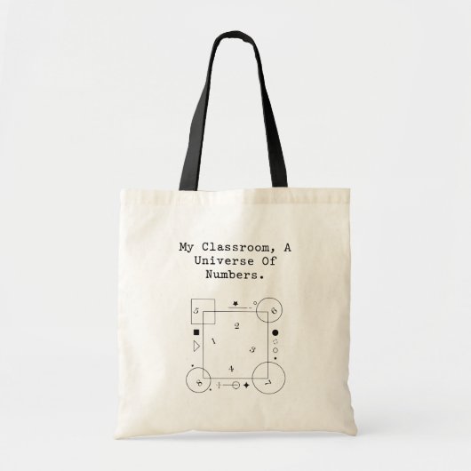 Tote Bag Univers classe de nombres | Monde des maths (Devant)