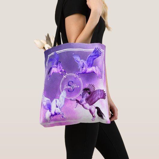 Tote Bag Univers Magique Pegasus. (De près)