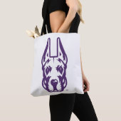 Tote Bag Université d'Albany Chef de la mascotte Great Dane (De près)