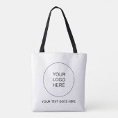 Tote Bag Upload Your Logo Here Custom Text Double Sided (Dos)
