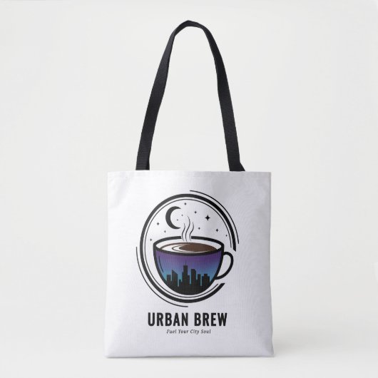 Tote Bag Urban Brew City Skyline Coffee (Devant)