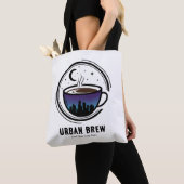 Tote Bag Urban Brew City Skyline Coffee (De près)