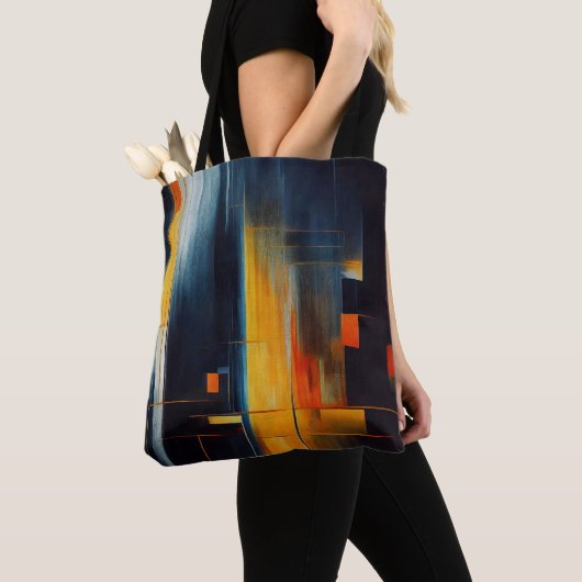Tote Bag Urban Lights Abstract Geometry (De près)