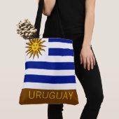 Tote Bag Uruguay Drapeau rayé Pays Garde-voyage (De près)