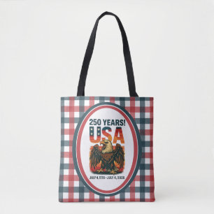 Tote Bag USA 250 Years - Patriotic Bald Eagle 4 juillet 202