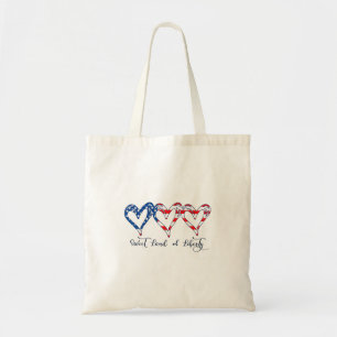 Tote Bag USA Drapeau Patriotique Coeurs 4 juillet Sweet Lan