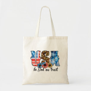 Tote Bag USA En Dieu, nous faisons confiance   Christian   