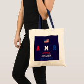 Tote Bag USA flag monogram personalized initials/name (Devant (produit))