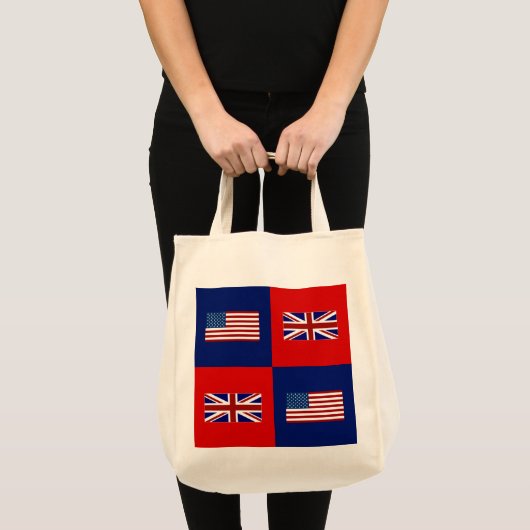Tote Bag USA Flag & UK Flag Pattern (Devant (produit))