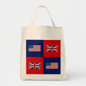 Tote Bag USA Flag & UK Flag Pattern (Devant)