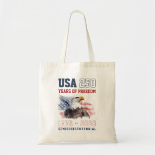 Tote Bag USA Rouge Blanc et Bleu 250e anniversaire de l'Amé