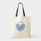 Tote Bag Usher Blue Heart Personalized (Devant)