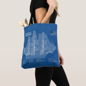 Tote Bag USS Constitution - Plan directeur des navires ABD (De près)