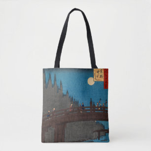 Tote Bag Utagawa Hiroshige - Kyoto Bridge by Moonlight