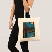 Tote Bag Utagawa Hiroshige - Kyoto Bridge by Moonlight (Devant (produit))