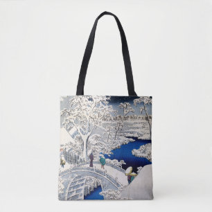 Tote Bag Utagawa Hiroshige - Pont des tambours à Meguro