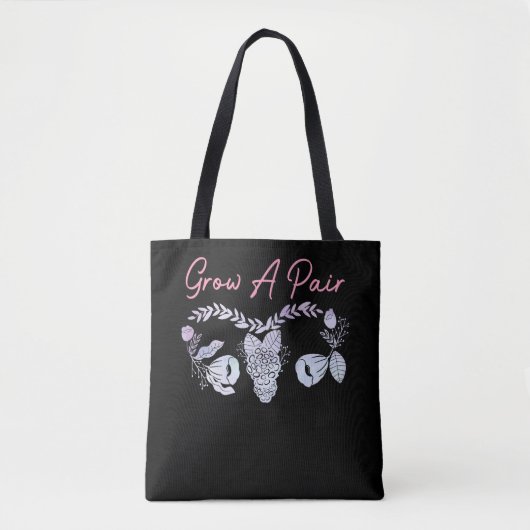Tote Bag Utérus femelle pousse une fleur de pair Ovary Fémi (Devant)