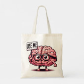 Tote Bag Utiliser mon chevalet de cerveau drôle (Dos)