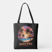 Tote Bag Vacances à Myrtle Beach Surfeur (Dos)