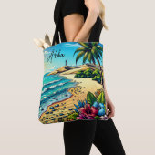 Tote Bag Vacances Aloha Océan Tropical (De près)