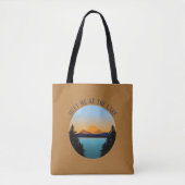 Tote Bag Vacances au lac du coucher de soleil (Devant)