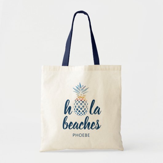 Tote Bag Vacances balnéaires sur mesure en été à l'ananas (Devant)