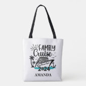 Tote Bag Vacances bateau de croisière de grande famille Fou (Dos)