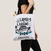 Tote Bag Vacances bateau de croisière de grande famille Fou (De près)