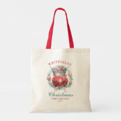 Tote Bag Vacances de Noël de la famille Werath Rouge Voitur (Dos)