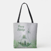Tote Bag Vacances de Noël vert à Cheval Blanc (Dos)