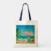 Tote Bag Vacances d'été à la plage, Détente (Dos)