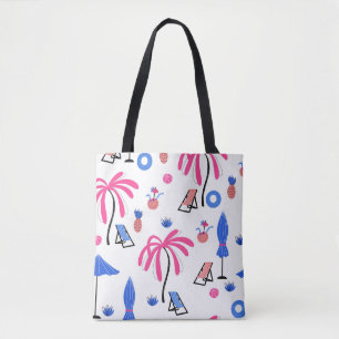 Tote Bag Vacances d'été : Palm Trees Ananas Motif