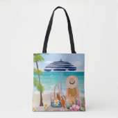 Tote Bag Vacances D'Été, Vacances De Luxe En Mer (Devant)