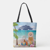 Tote Bag Vacances D'Été, Vacances De Luxe En Mer (Dos)