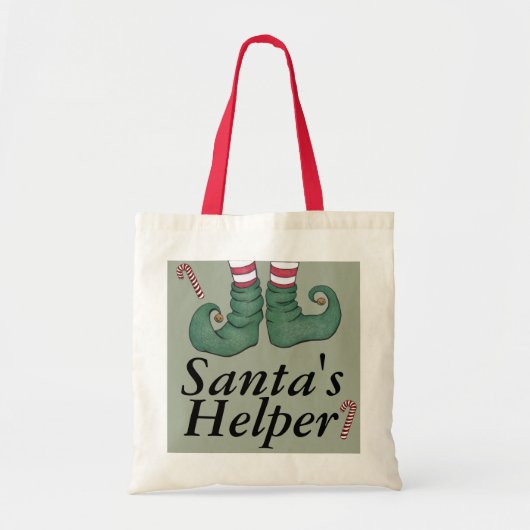 Tote Bag Vacances Elf de l'aide de Père Noël (Devant)