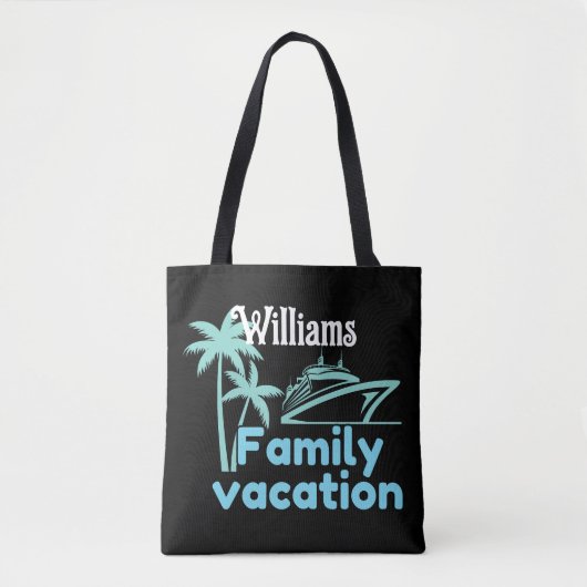 Tote Bag Vacances en famille (Devant)