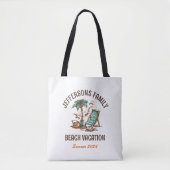 Tote Bag Vacances en famille Retro Beach Vacances (Devant)