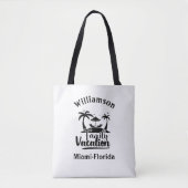 Tote Bag Vacances familiales personnalisées (Devant)