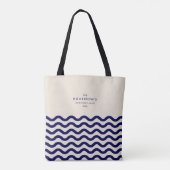 Tote Bag Vacances familiales stylées Marine Blue Tropical W (Dos)