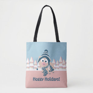Tote Bag Vacances Génies ! Oreiller à lancer de porc d'hive