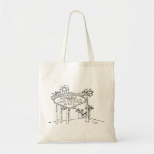 Tote Bag Vacances Las Vegas Dessin Vacances Art Voyage