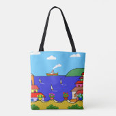 Tote Bag Vacances méditerranéennes (Dos)