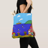 Tote Bag Vacances méditerranéennes (De près)